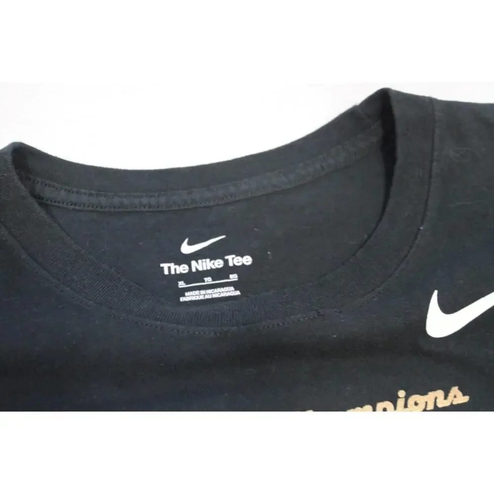 Nike Gym Shirt UGA Georgia Bulldogs National Champions Black Tee Mens Size XL‎